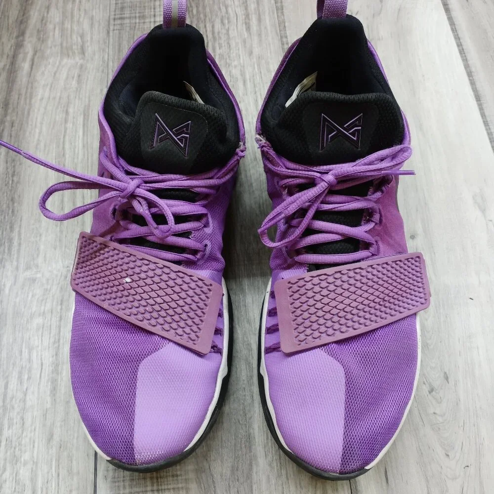 Nike PG 1 Bright Violet 2017 Purple Black White Suede Size 13 Paul George